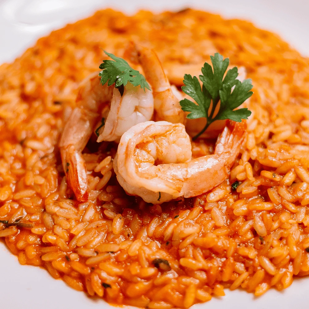Risoto de Camarão com Tomate